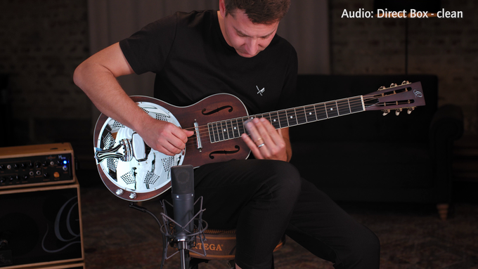 Resonator Guitar Mahogany Distressed Satin Whiskey Burst video